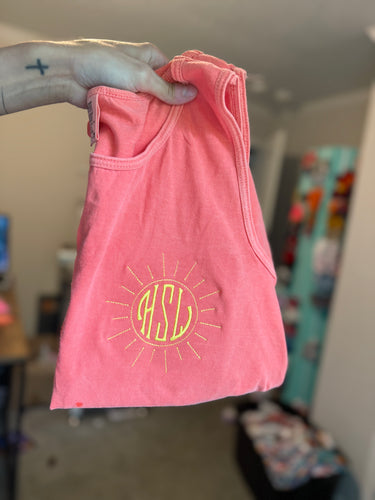 Sunshine Monogram Tank