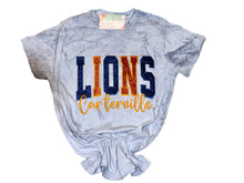 Load image into Gallery viewer, Blue Tie Dye Glitter Shirt